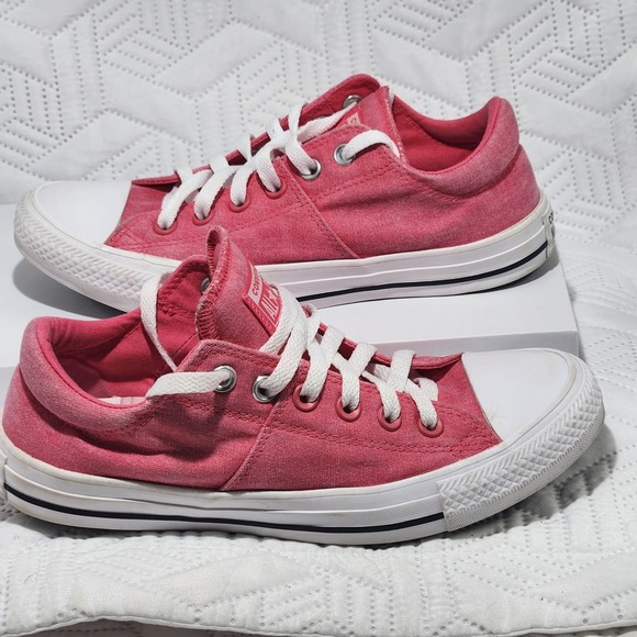 Converse All Star Pink Canvas Low‎ Top Sneakers Women's Casual Shoes - Picture 3 of 7
